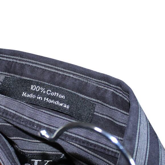 CK Calvin Klein Grey Stripped Button Down Size Medium - Picture 5 of 5